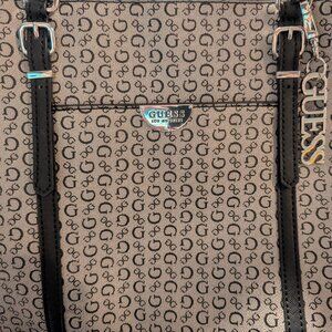 NWOT Guess Signature Black and Grey Large Tote